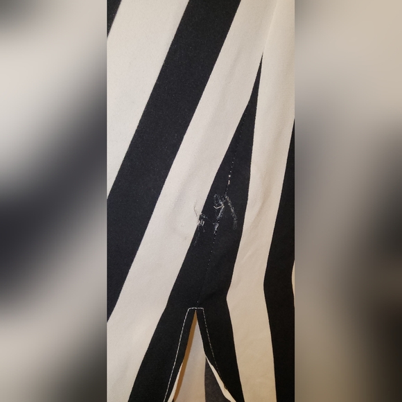 Bar III Striped Wrap Dress black and white - Picture 6 of 7